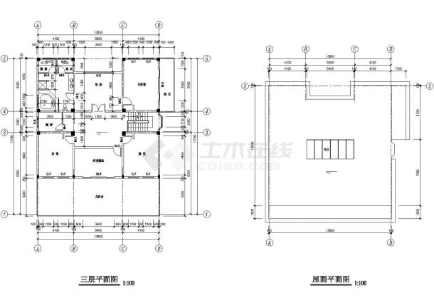 【南通 】某地的农村多层中式别墅全套施工cad图纸-图一