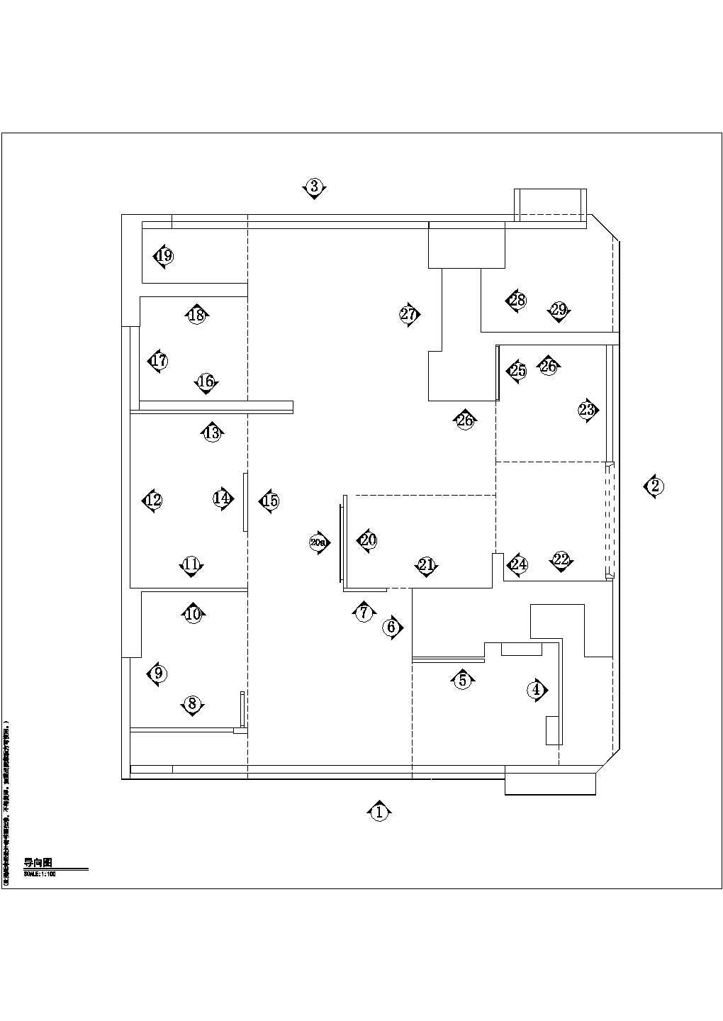 某郑州毕加索地板店面CAD室内装修设计施工图