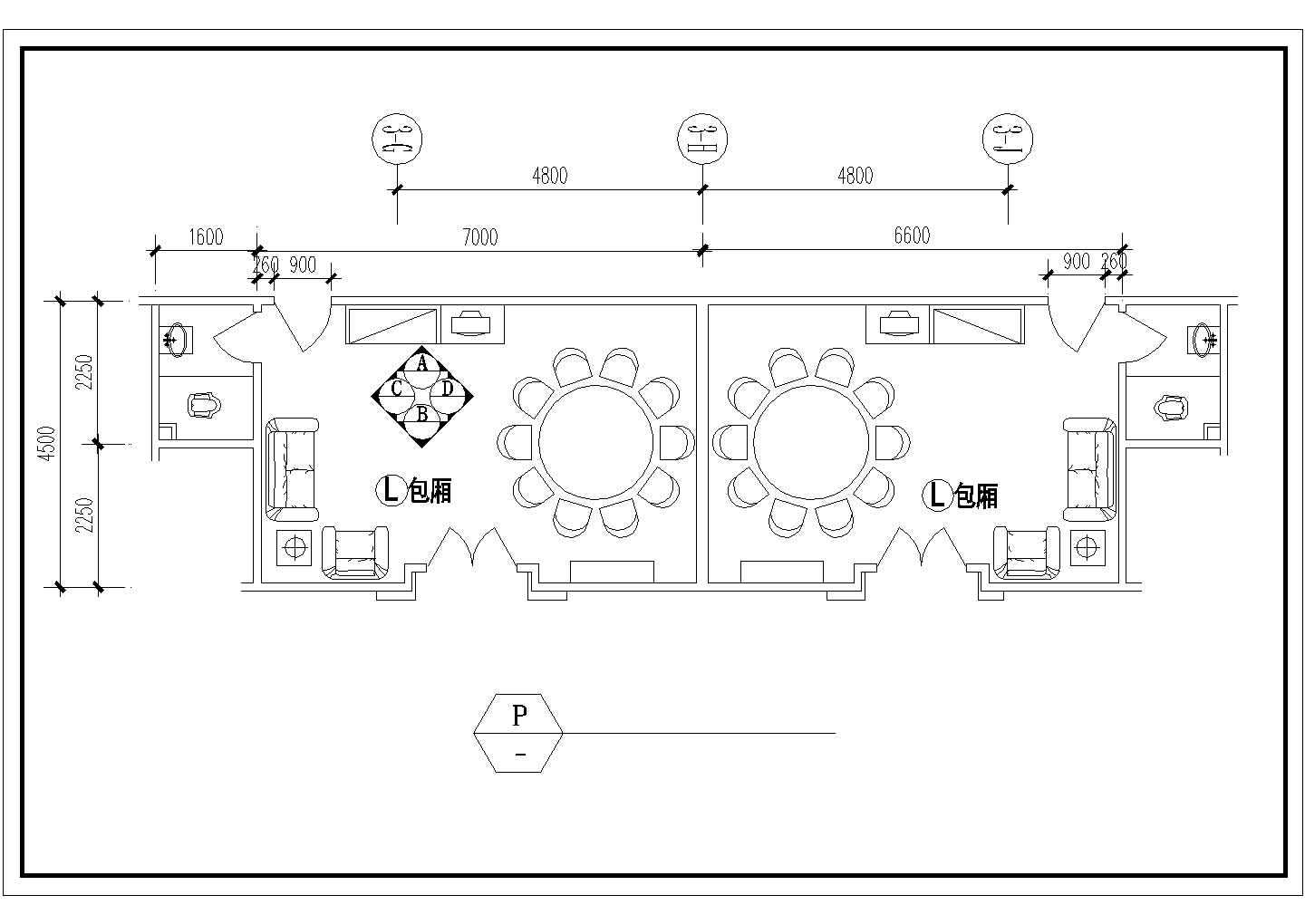 某东海中餐CAD建筑设计施工图纸