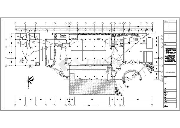 潮州市某商业街五层星级大酒店内部全套电气系统设计CAD图纸-图一