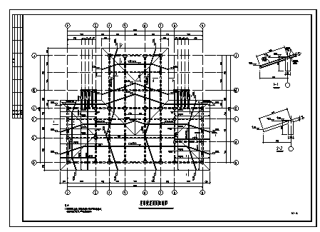 会所设计_某三层钢筋砼框架结构会所全套施工cad图纸-图一