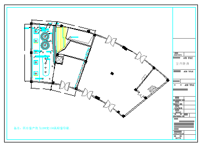 松江某咖啡馆室内装潢设计方案CAD图 【完整】_图1