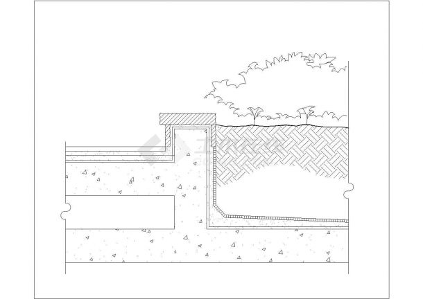 某景观园林花坛设计cad建筑施工详图-图二