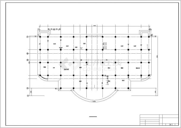 辽阳市某公司6600平米六层钢混框架结构办公楼建筑结构设计CAD图纸-图一