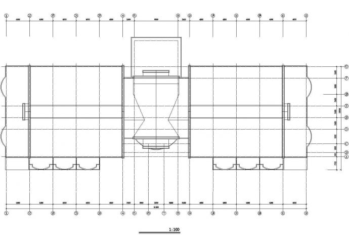 扬州市某2100平米左右2层框架结构民宿酒店平立剖面设计CAD图纸_图1