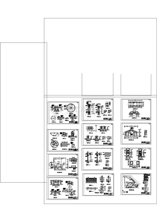 某花园CAD景观设计施工图纸-图二