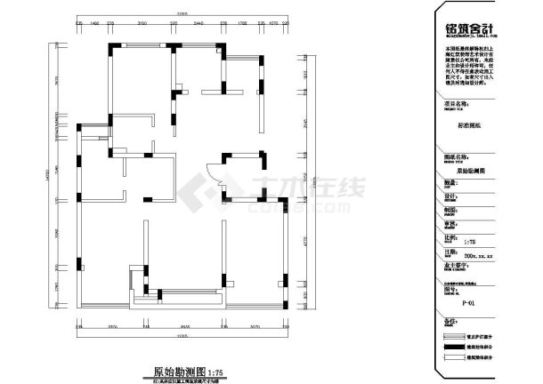 某美式-3室2厅2卫CAD框架结构设计施工图-图二