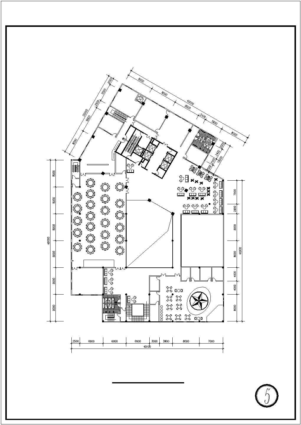 1.9万平米22层框剪结构三星级大酒店平立剖面设计CAD图纸（含地下2层）