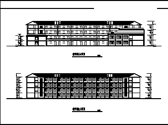 河南某农村中学教学楼建筑设计施工cad图纸_图1