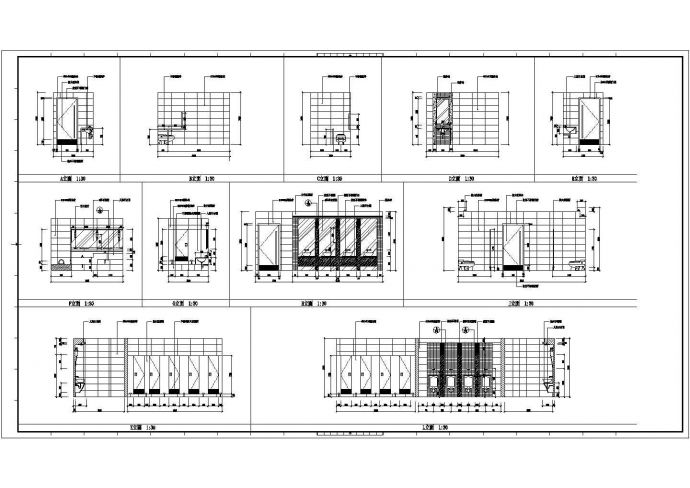 商业广场地下购物中心装修设计方案CAD图_图1
