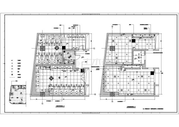 商业广场地下购物中心装修设计方案CAD图-图二