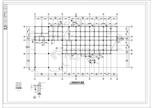 某地区5层办公楼框架结构施工图-图二