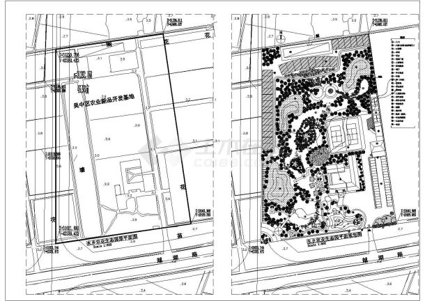 某水乡农业生态园CAD建筑设计平面规划图-图一