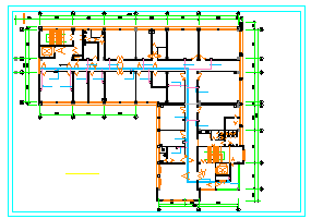 7层L型医院综合楼电施设计cad图纸-图二
