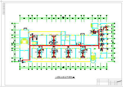 4层传染病房加层改造水施设计cad图纸_图1