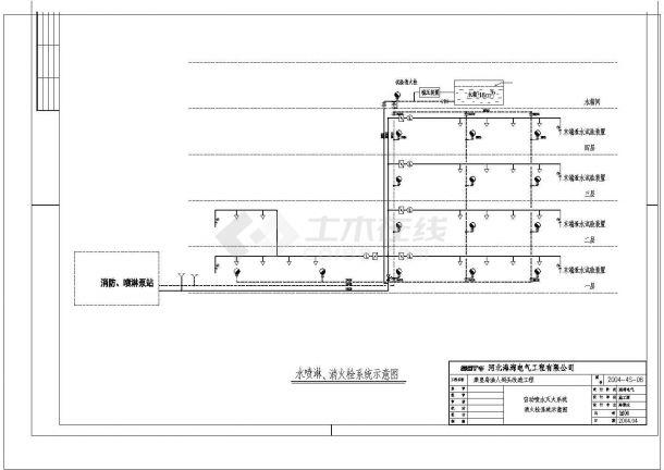 高层海湾酒店火灾报警系统全套设计CAD图纸-图一