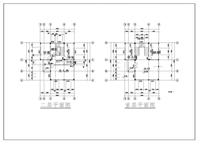 3层独栋别墅建筑全套施工cad图纸_图1