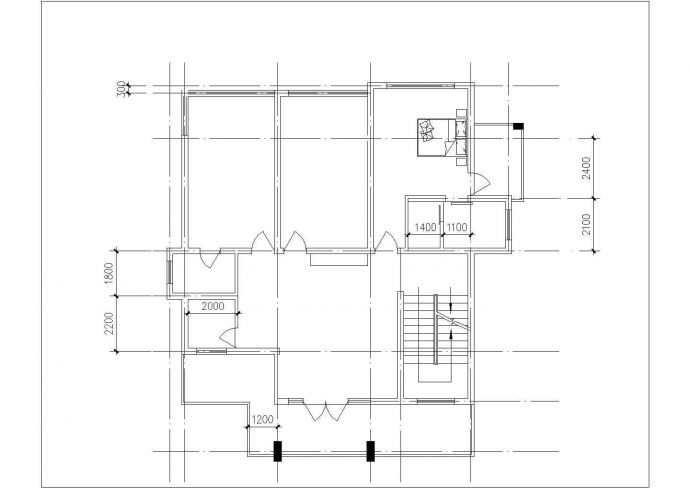 常州市某社区2层混合结构单体别墅平立面设计CAD图纸（含地下室和阁楼）_图1