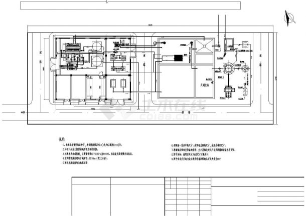贵阳市某大型垃圾卫生填埋场渗滤液处理工程设计CAD图纸-图二