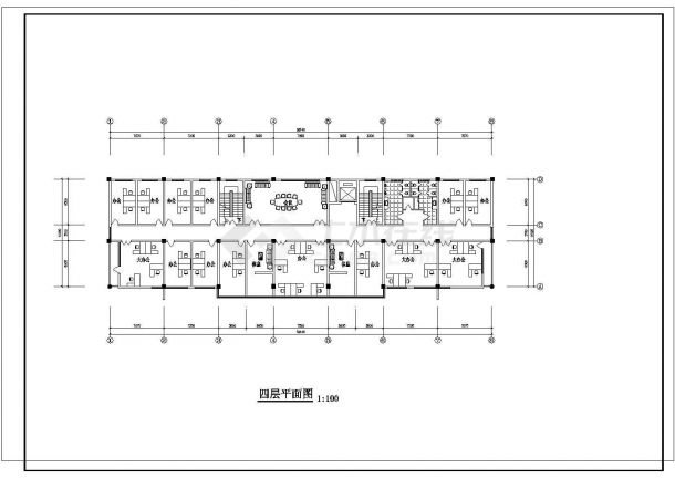 6层办公楼建筑设计图（长50.14米 宽14.1米）-图二