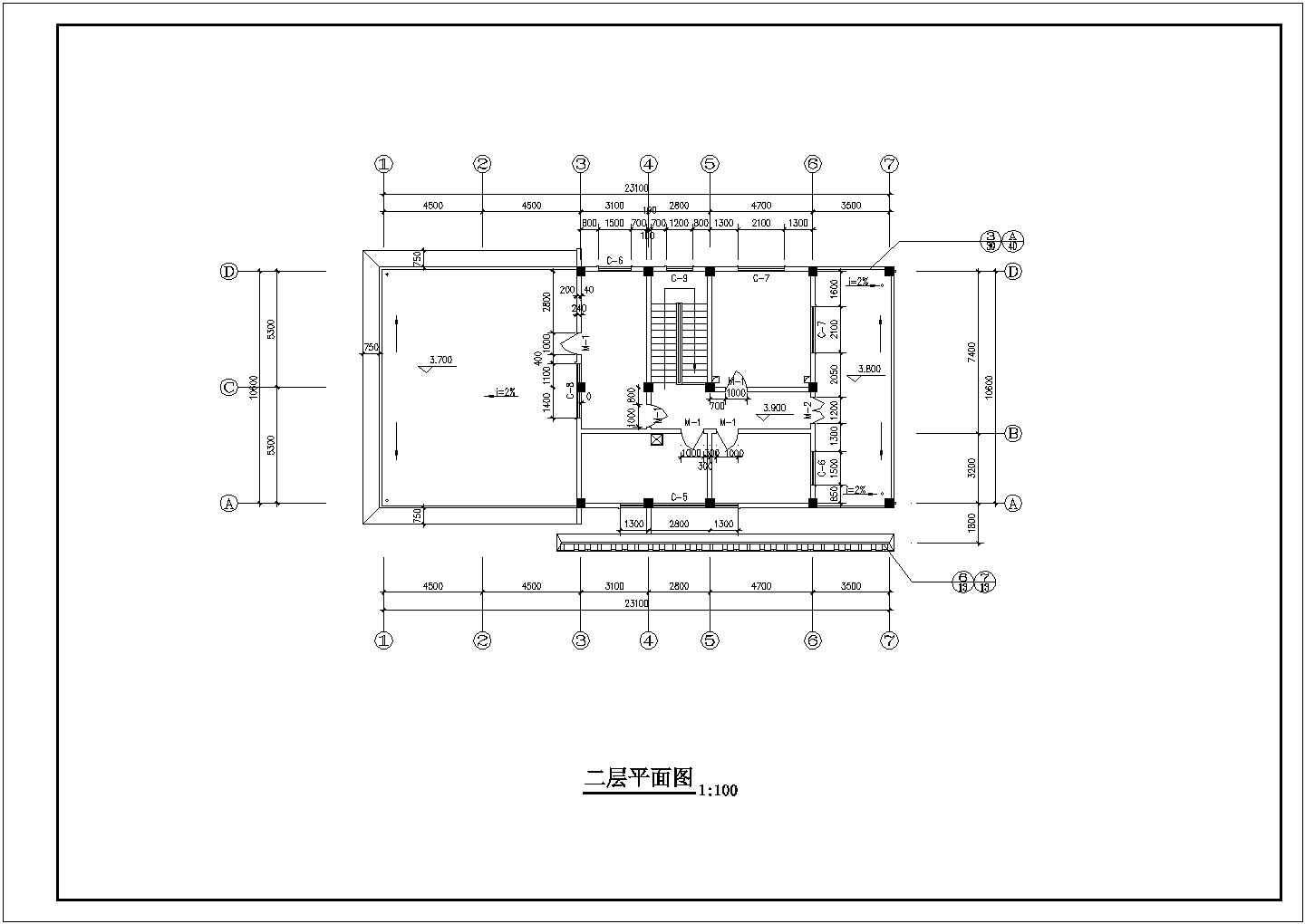 380平米2层框混结构公共厕所+垃圾站全套建筑设计CAD图纸（含效果图）