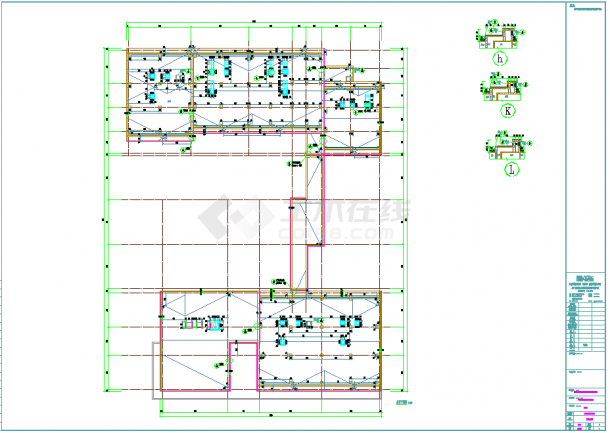 某地多层框架剪力墙结构住宅结构施工图地块幼儿园CAD图纸-图二