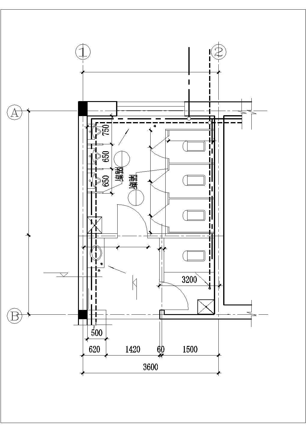 590平米3层框混结构办公楼全套给排水系统设计CAD图纸