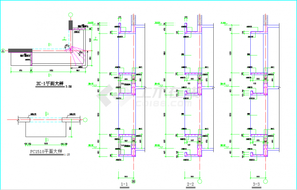 某地多层带阁楼剪力墙住宅楼结构施工CAD图纸-图二
