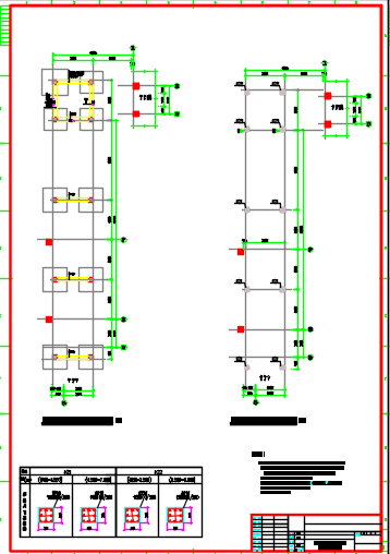 各楼之间框架结构连廊结构施工图_图1
