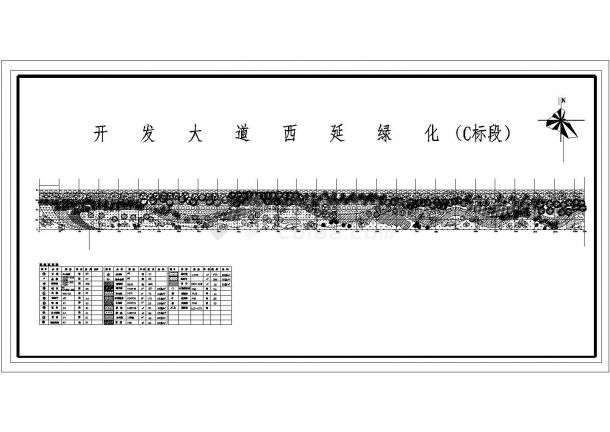 开发大道东延绿化设计图-图二