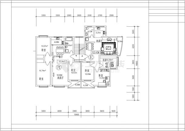 100至110平米住宅户型设计方案图纸-图二