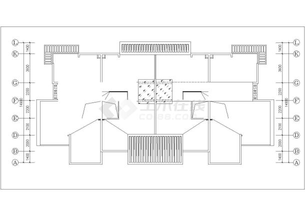 1200平米三层框架结构四户连排别墅全套给排水设计CAD图纸（2套方案）-图二