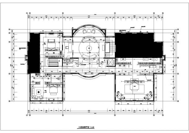 410平米3层框混结构单体别墅全套给排水设计CAD图纸-图二