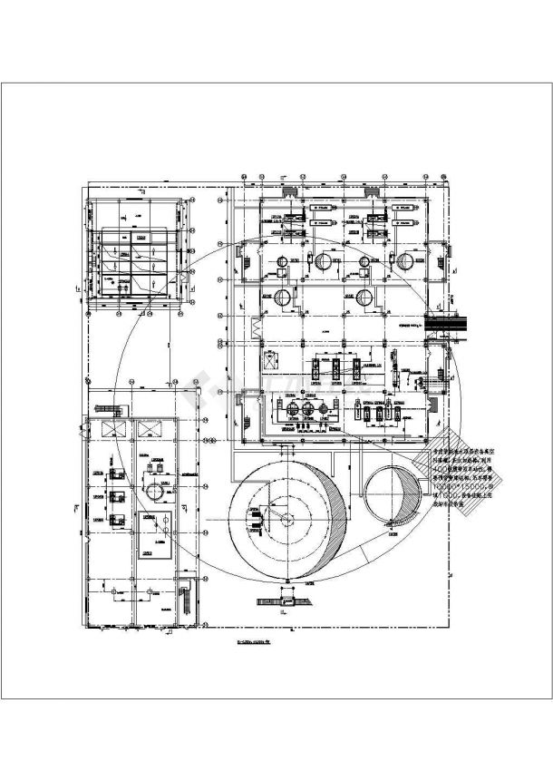 某化工厂渣水处理工程设计cad详细施工图-图二