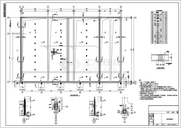 某电厂工业废水车间施工设计cad全套结构施工图纸（含建筑设计）-图二
