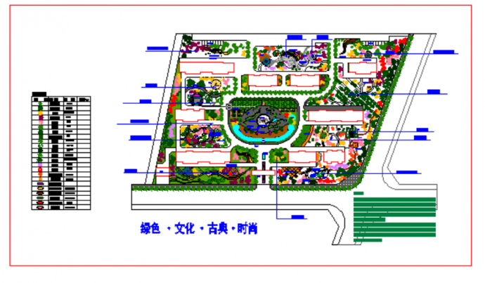 中心广场景观设计总平面图_图1