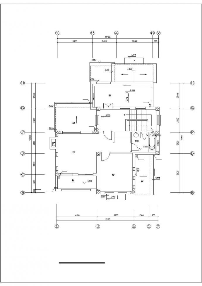 360平米3层混合结构单体别墅全套给排水设计CAD图纸_图1