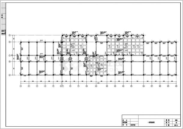 某四层框架结构大学办公楼毕业设计cad建筑施工图（含设计说明，含结构设计，含计算书，PKPM模型）-图二