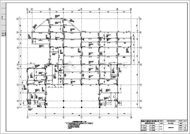 某多层研发中心及测试塔设计cad详细结构施工图（含设计说明）-图一