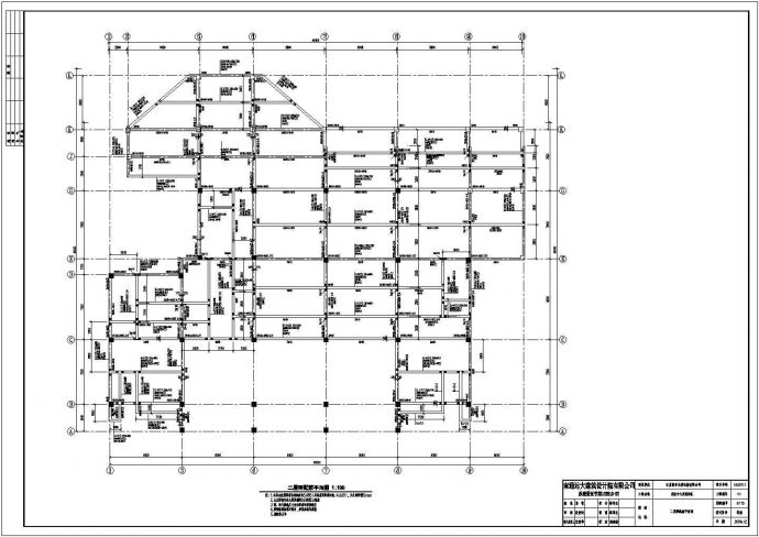 某多层研发中心及测试塔设计cad详细结构施工图（含设计说明）_图1