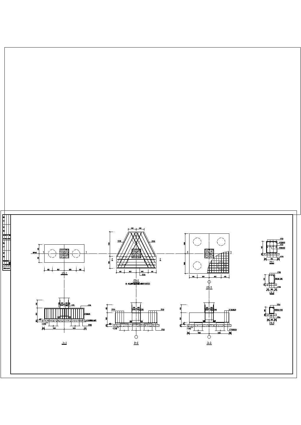 福馨花园小区某底框结构商住楼设计cad全套结构施工图（含设计说明）