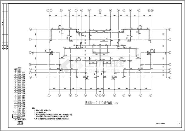 某高层小区剪力墙结构住宅楼设计cad详细结构施工图-图一