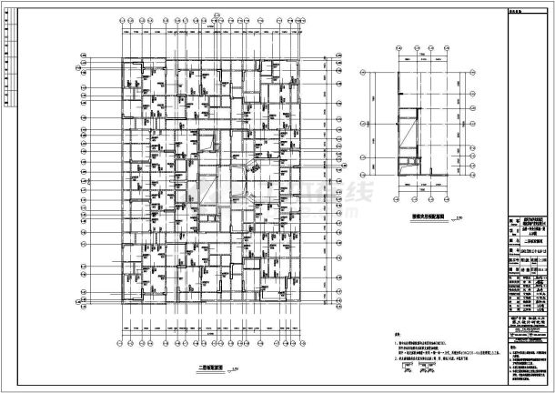 某剪力墙结构高层住宅楼设计cad全套结构施工图（含设计说明）-图一