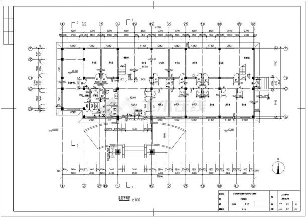 某六层框架结构工业厂房办公楼设计cad全套建筑施工图（含结构设计）-图一