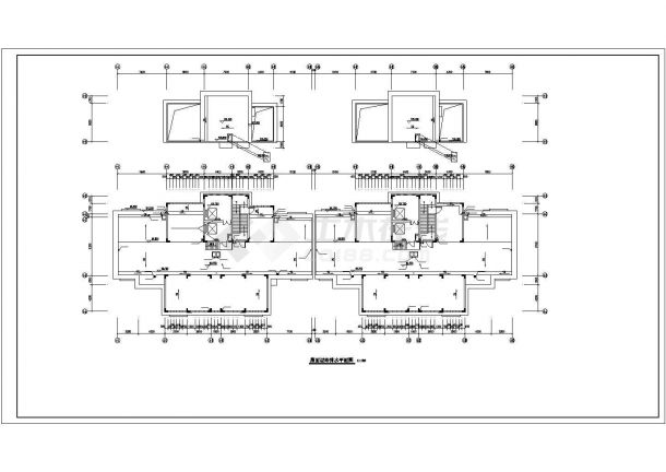 1.6万平米32层框剪结构商住楼给排水设计CAD图纸（1-2层商用）-图二