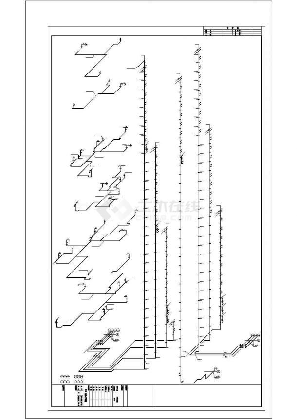 1.8万平米33层框剪结构商住大楼全套给排水系统设计CAD图纸-图二