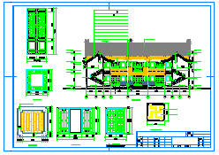 两层四合院建筑cad设计施工图附效果图-图二