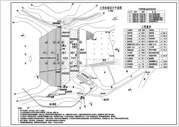 【湖南】小型水库除险加固工程全套设计施工cad图纸-图二