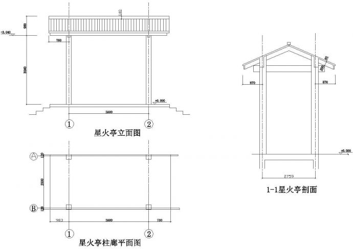 苏州景观水云厅规划设计cad全套图纸_图1
