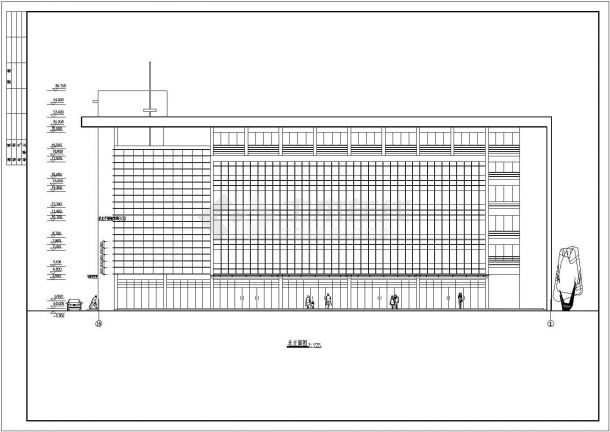 某框剪结构多层商务楼设计cad全套建筑施工图（含结构设计）-图二